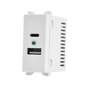 بريزة USB- TYPE C ابيض