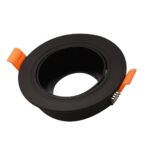 شاسية سبوت كاس فارغ مانع للتوهج مدور اسود - مصنوع من خام ABS ضد الاشتعال - يتحمل حتي 100وات ضمان خمس سنوات