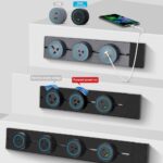 بريزة سوكيت ماجنتيك تراك USB+Type-C بلون اسود مضيئة 5V-3A تركب علي مسطرة تراك ماجنتيك مشترك بضمان من انيرجي - Image 2