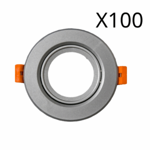 100 قطعة شاسية سبوت فارغ سيلفر للمبة الكاسة ضمان ثلاث سنوات