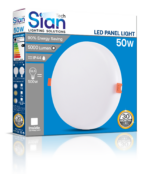 عدد 10 قطع كشاف بانل بلفونيرة 50وات ابيض خارج 30*30سم 6500كيلفن – 5000 ليومن جسم الومنيوم بالكامل ضمان 30شهر تعيش حتي 10سنوات من سيان تك - Image 4