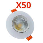 عدد 50 قطعة سبوت داون لايت 5وات ابيض متحرك 6500كيلفن – 500ليومن – 20000ساعة تشغيل يدوم حتي 5سنوات يعمل 170:250فولت كوسيان