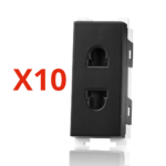 عدد 10 قطع بريزة امريكي اسود مط 16امبير - سانشي شرم