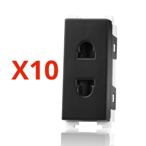 عدد 10 قطع بريزة امريكي اسود مط 16امبير - سانشي شرم