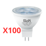 عدد 100 قطعة لمبة سبوت كاس 3حركة 6وات – ابيض – وورم – كول لايت – 650ليومنز – درجة وضوح اللون85 – 25000 ساعة تشغيل ضمان 3 سنوات سيان تك