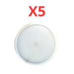 عدد 5 قطع بلفونيرة 36وات اضاءة ابيض 3 دي داخل الحائط جسم الومنيوم 6500 كيلفن - 3600ليومن - 25000ساعة عمل - درجة وضوح اللون 85 ضمان 30شهر