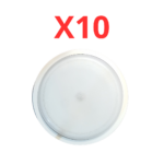 عدد 10 قطع بلفونيرة 36وات اضاءة ابيض 3 دي داخل الحائط جسم الومنيوم 6500 كيلفن - 3600ليومن - 25000ساعة عمل - درجة وضوح اللون 85 ضمان 30شهر