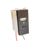 ⁦بريزة شاحن اسود مط USB + Type C 5V – 2.1A - سانشي شرم⁩ - الصورة ⁦2⁩