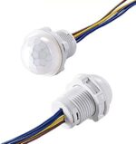 جهاز حساس مستشعر حركة PIR بالأشعة تحت الحمراء، 220 فولت، قابل للتعديل، لشريط إضاءة السقف LED، أبيض، مدى 8 متر - Image 6