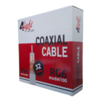 لفه سلك دش 100 يارده 80 متر صافي 32 شعر خامه ممتازه وعزل ممتاز RG6 عزل PVC حرارى 18AWG - كفاءة 95٪ - 75 أوم، 5-30000 MHz