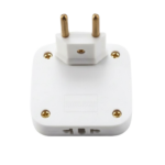 مشترك كهرباء يحتوي على 3 منافذ،16امبير مقبس كهربائي مع وصلة دوارة حتى 180 درجة متعدد المقابس مع محول أوروبي-أمريكي خفيف للغاية ومدمج، موزع ثلاثي كهربائي من انيرجي